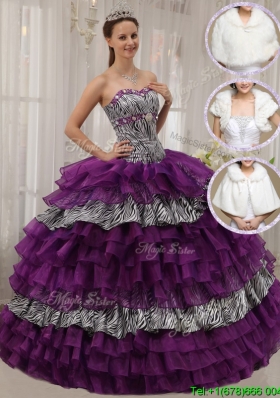 2016 Modest Purple Ball Gown Sweetheart Sweet Sixteen Dresses