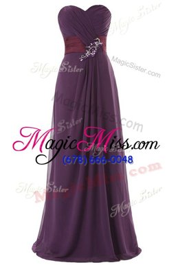 Flirting Floor Length A-line Sleeveless Red and Blue and Purple Red Carpet Prom Dress Zipper