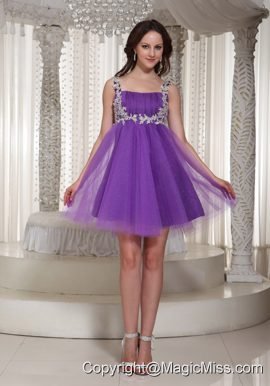 Appliques Decorate Straps 2013 Prom / Cocktail Dress With Mini-length