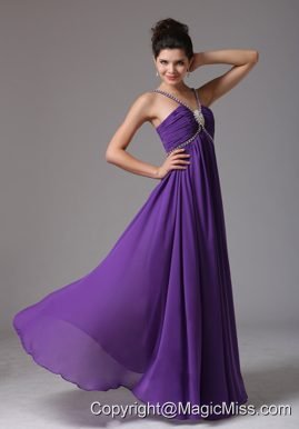 2013 Empire Spagetti Straps Prom Dress With Ruch and Beading In Illinois