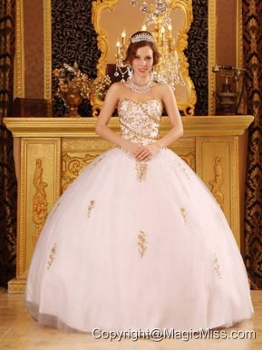 Fuchsia Ball Gown Strapless Floor-length Taffeta Embroidery Quinceanera Dress