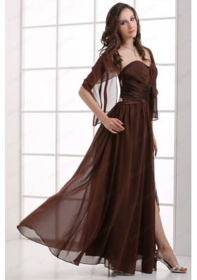 Sweetheart Empire Chiffon Ruching Decorate Mother of the Bride Dresses with Silt