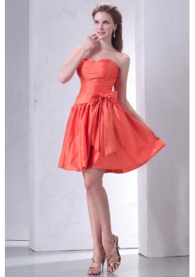 Cheap Sweetheart Short Prom Dress with Bowknot Mini Length