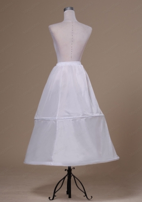 White Ankle Length Taffeta Petticoat