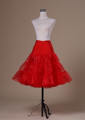 Hot Selling Red Organza Mini Length Petticoat