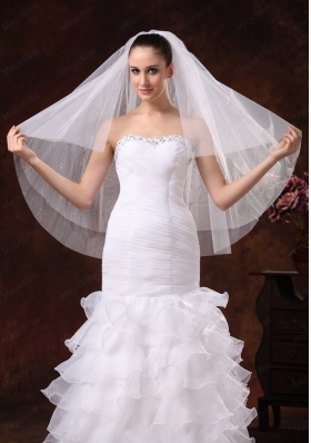 Three-tier Tulle Fingertip Wedding Veil