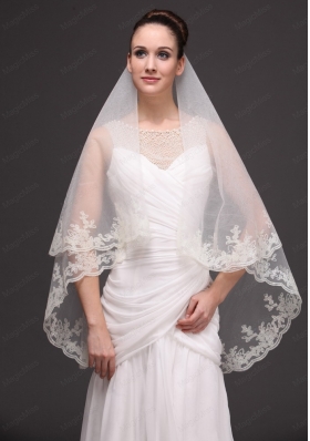 Lace Tulle Discount Bridal Veils For Wedding