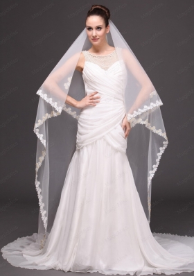 Two-tier Lace For Bridal Veil For Wedding