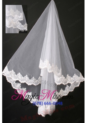 Graceful Lace Organza Bridal Veil