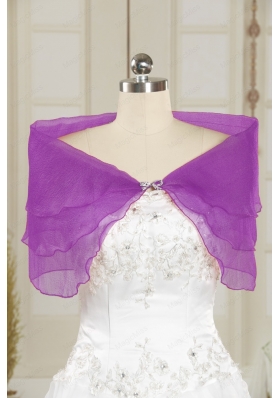 2014 Open Front Beading New Style Shawls in Purple