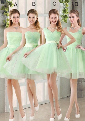 Ruching Organza A Line Mini Length Bridesmaid Dress with Lace Up