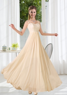 2015 Straps Empire Bowknot Lace Bridesmaid Dress