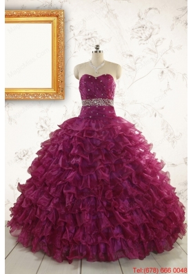 Brand New Style Quinceanera Gown with Beading and Ruffles