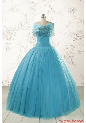New Style Strapless Quinceanera Dresses with Beading for 2015