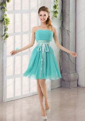 Perfect Belt Ruching Sweetheart A Line Prom Dresses for 2015