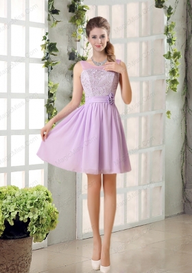 Perfect Prom Dresses Ruching with Hand Made Flower in Lilac