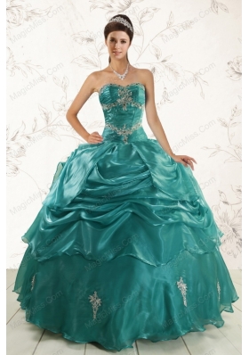 2015 New Style Ball Gown Sweet 16 Dresses with Appliques
