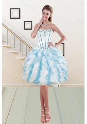 Sweetheart Ruffled Prom Gown with Embroidery and Ruffles