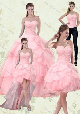 Unique Sweetheart Beading 2015 Quinceanera Dresses with Ruffled Layers