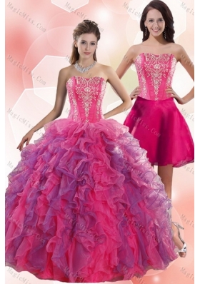 2015 Spring Multi Color Sweet Fifteen Dresses with Appliques