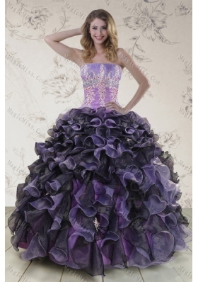 Pretty 2015 Sweet 16 Dresses with Appliques and Ruffles