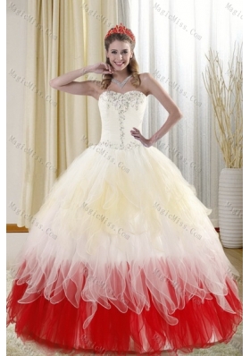 2015 New Style Sweetheart Quinceanera Dresses with Beading