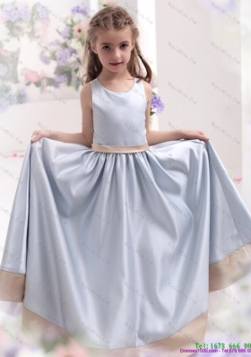 Silver Scoop 2015 Fashionable Little Girl Pageant Dress with Waistband