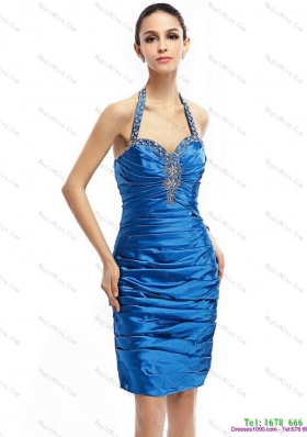 Discount Halter Top Beading and Ruching Prom Dress for 2015