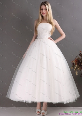 2015 Perfect Sweetheart Ankle-length Lace Wedding Dress