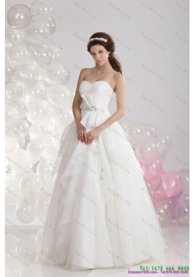 2015 New Style Sweetheart Wedding Dress with Paillette and Ruching