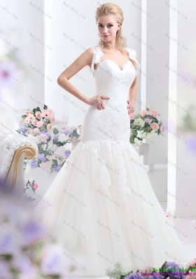 2015 Elegant Sweetheart Wedding Dress with Lace