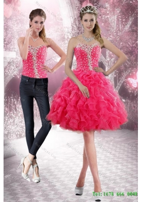 2015 Detachable Pretty Sweetheart Prom skirts with Beading and Ruffles