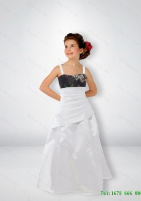 Exclusive A Line Straps Camo Flower Girl Dresses with Sweep Train