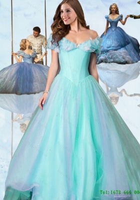 New Arrival 2015 Summer Off The Shoulder Cinderella Quinceanera Dresses for Pageant