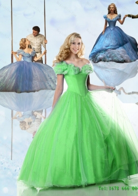 Perfect 2015 Fall Princess Off the Shoulder Floor-length Cinderella Quinceanera Dresses