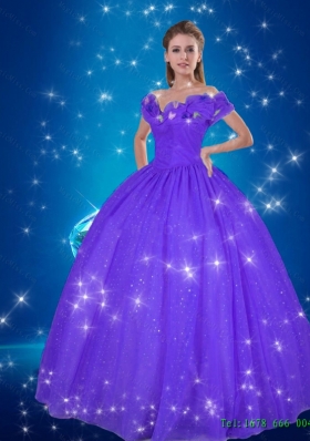 Elegant 2015 Summer Cinderella Purple Quinceanera Dresses