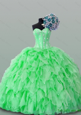 2015 Custom Make Quinceanera Dresses with Beading for Fall