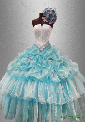 2016 New arrival Perfect Strapless Quinceanera Dresses with Beading and Pick Ups