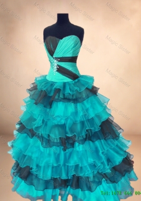 2016 Luxurious Fashionable 2016 Organza Sweet 16 Gowns with Ruffled Layers