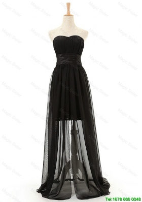Vintage Brand New Sweetheart Belt Long Prom Dresses in Black