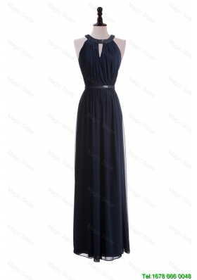 New Style Custom Made Empire Halter Top Prom Dresses with Belt