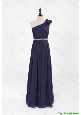 New Style Comfortable Empire Asymmetrical Beaded Prom Dresses with Belt
