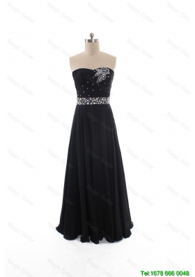 Elegant Discount Empire Strapless Beaded Prom Dresses in Black