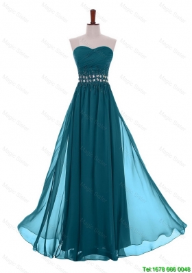 Exquisite Simple Empire Sweetheart Beaded Prom Dresses with Belt