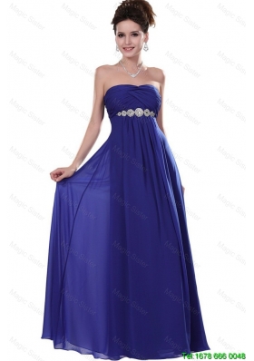 Discount 2016 Elegant Strapless Prom Dresses in Royal Blue