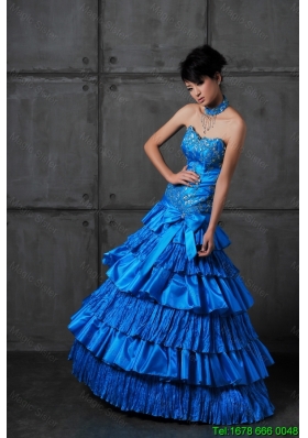 Discount A Line Sweetheart Prom Dresses with Ruffled Layers