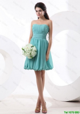Most Popular Mini Length Aqua Blue Prom Dresses with Strapless