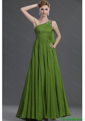 New Arrivals Hot Sale A Line One Shoulder Prom Dresses with Watteau Train