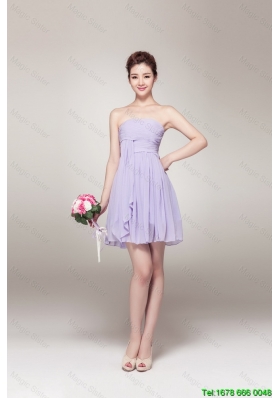 New Style Strapless Prom Gowns with Mini Length