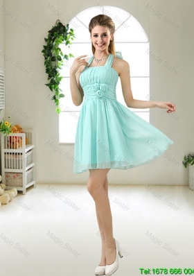 Wonderful Hand Made Flowers Prom Dresses in Apple Green
